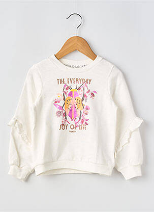 Sweat-shirt manches longues manches longues blanc GARCIA fille