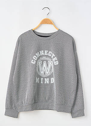 Sweat-shirt manches longues manches longues noir WAY (WAY ARE YOU) BY IKKS fille