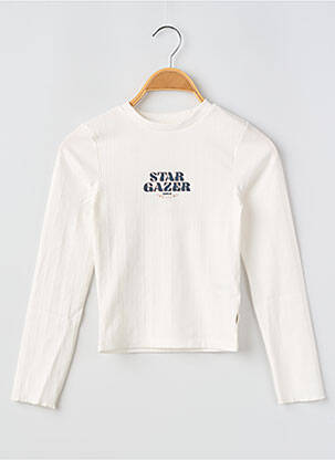 T-shirt coupe cintrée manches longues blanc GARCIA fille