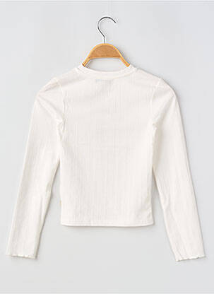 T-shirt coupe cintrée manches longues blanc GARCIA fille