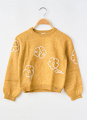 Pull resserrée sur le bas manches longues jaune MAYORAL fille