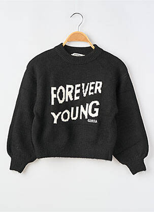 Pull resserrée sur le bas manches longues noir GARCIA fille