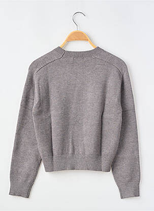Pull resserrée sur le bas manches longues gris GEISHA fille