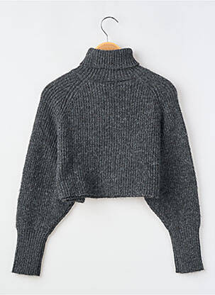 Pull col roulé coupe droite manches longues gris LE TEMPS DES CERISES fille