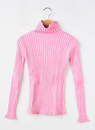 Pull col roulé coupe cintrée manches longues rose MOLLY BRACKEN fille