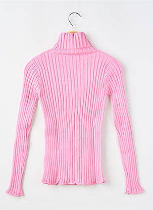 Pull col roulé coupe cintrée manches longues rose MOLLY BRACKEN fille