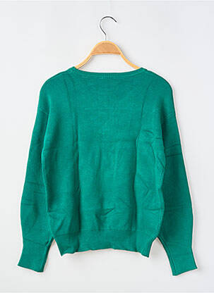 Sweat-shirt broderie manches longues vert GUESS fille