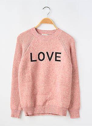 Pull resserrée sur le bas manches longues rose MINI MOLLY BY MOLLY BRAKEN fille