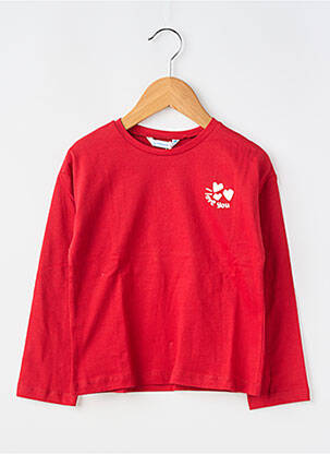 T-shirt stretch manches longues rouge MAYORAL fille