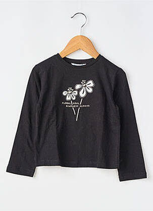 T-shirt stretch manches longues noir MAYORAL fille