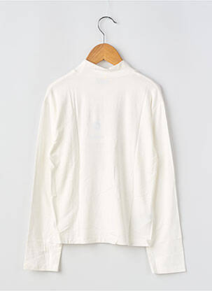 T-shirt stretch manches longues blanc MAYORAL fille