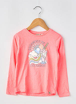 T-shirt stretch manches longues rose GARCIA fille