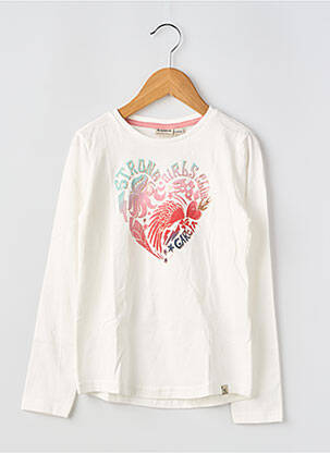 T-shirt stretch manches longues blanc GARCIA fille