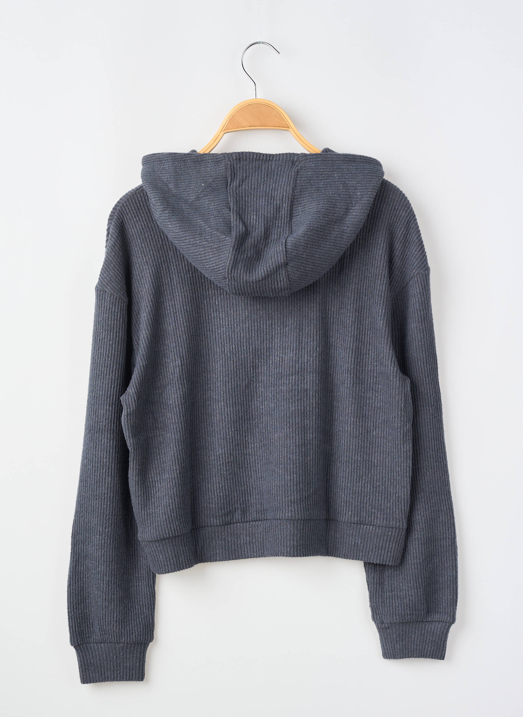 Sweat-shirt à capuche stretch manches longues gris GARCIA fille