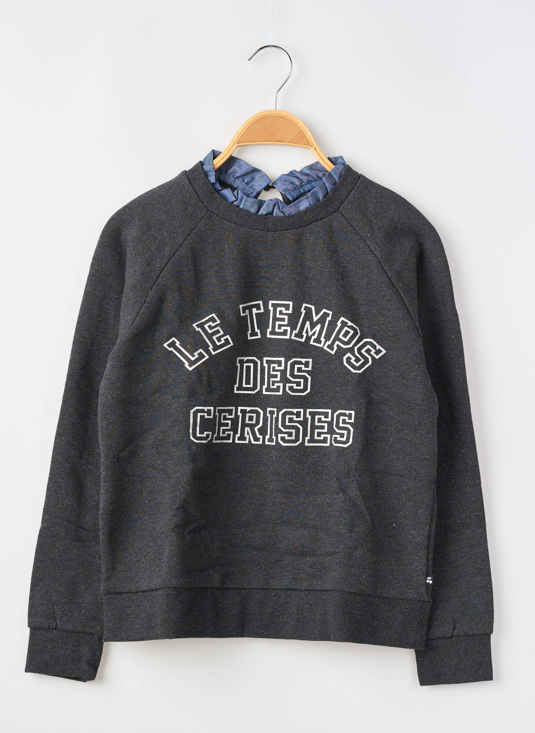 Sweat-shirt manches longues manches longues gris LE TEMPS DES CERISES fille