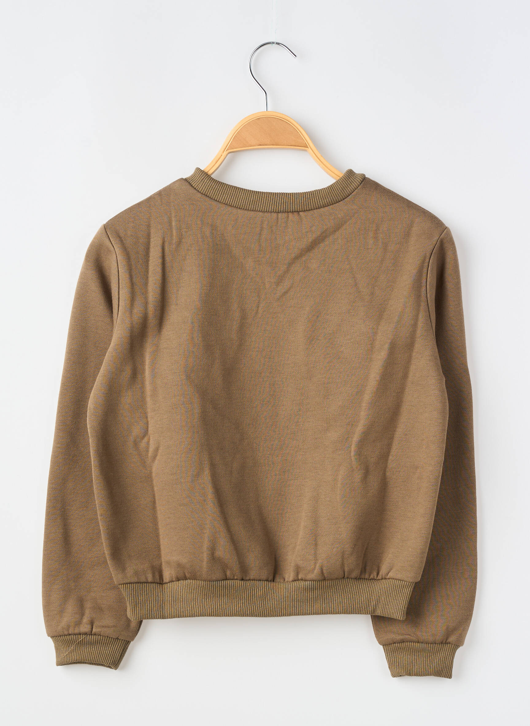 Sweat-shirt broderie sequins manches longues vert MOLLY BRACKEN fille