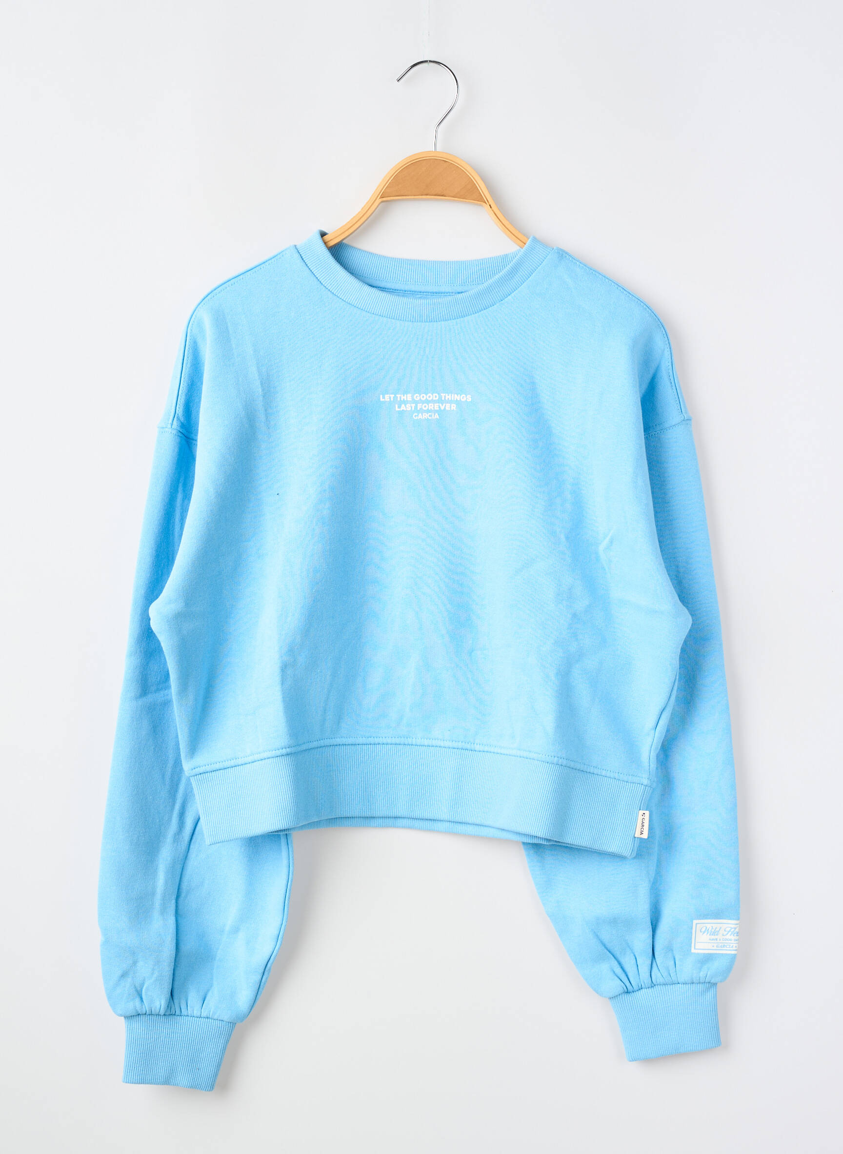 Sweat-shirt manches longues manches longues bleu GARCIA fille