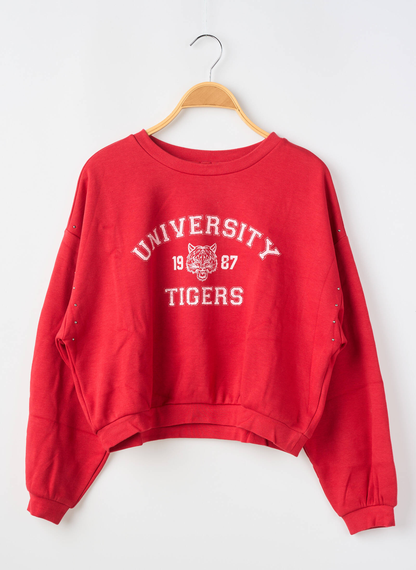 Sweat-shirt manches longues manches longues rouge WAY (WAY ARE YOU) BY IKKS fille