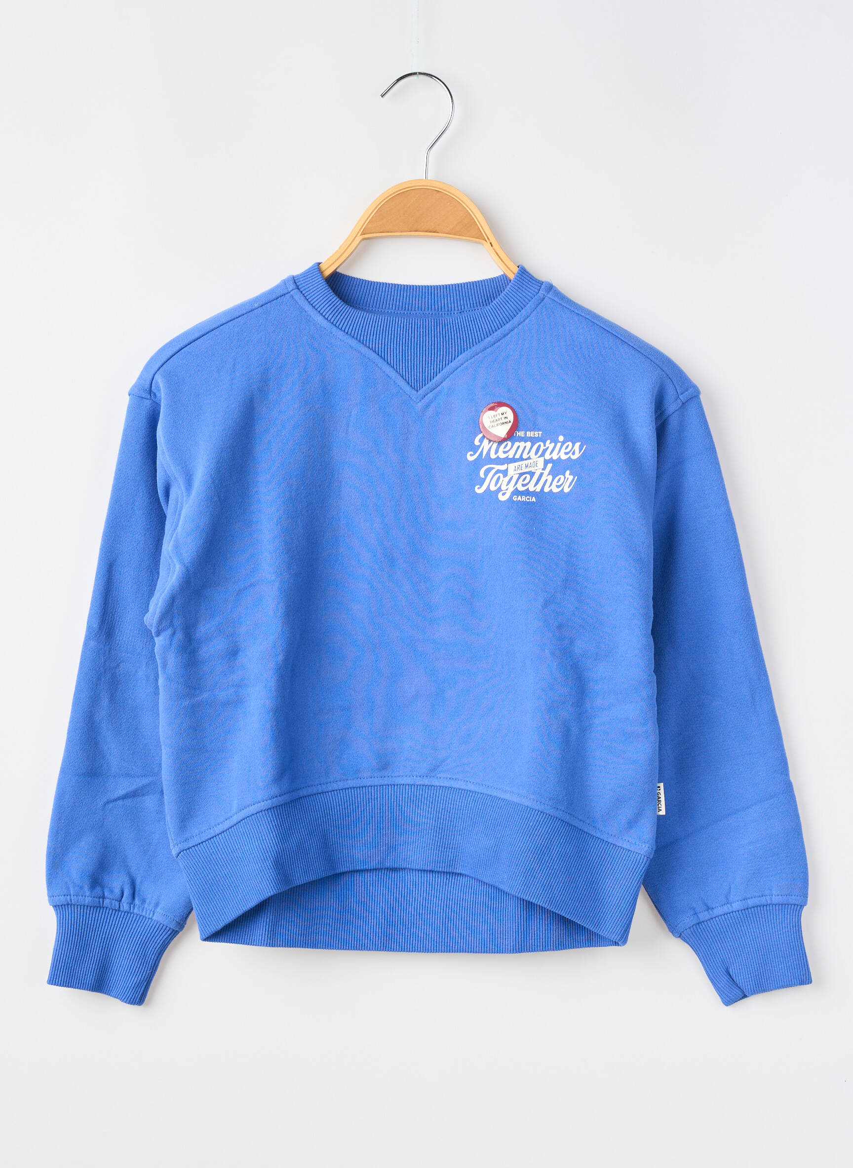 Sweat-shirt manches longues manches longues bleu GARCIA fille