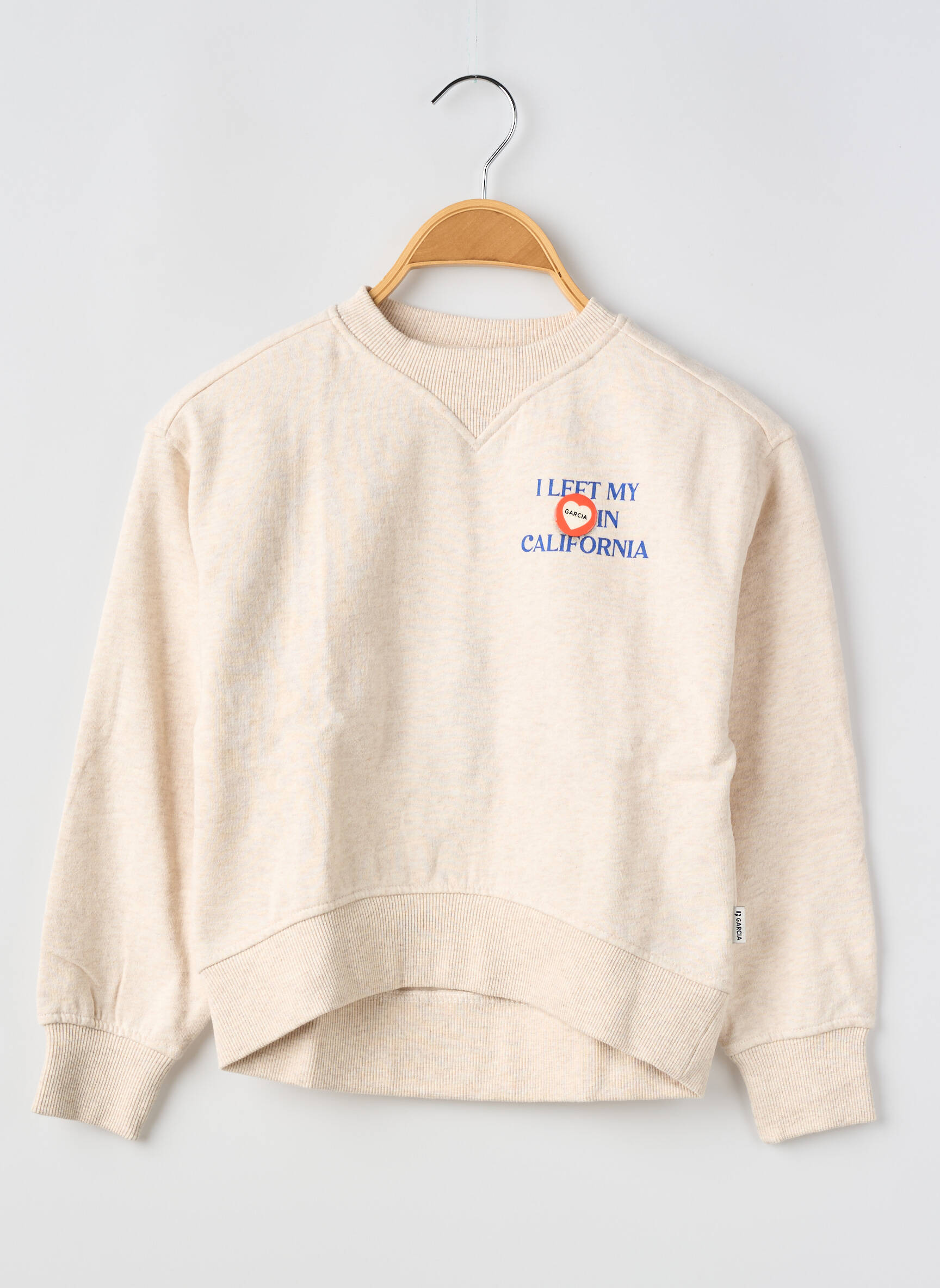 Sweat-shirt manches longues manches longues beige GARCIA fille