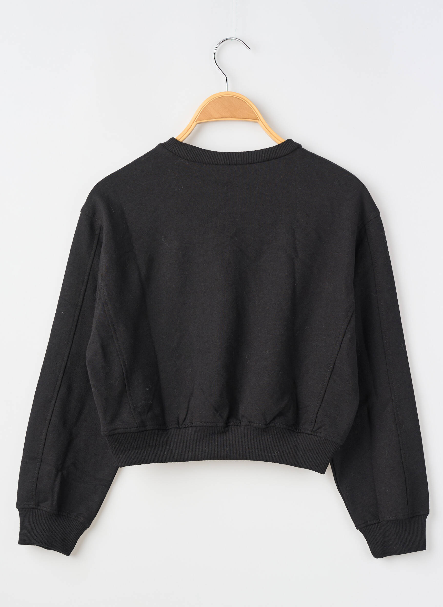 Sweat-shirt broderie manches longues noir MAYORAL fille