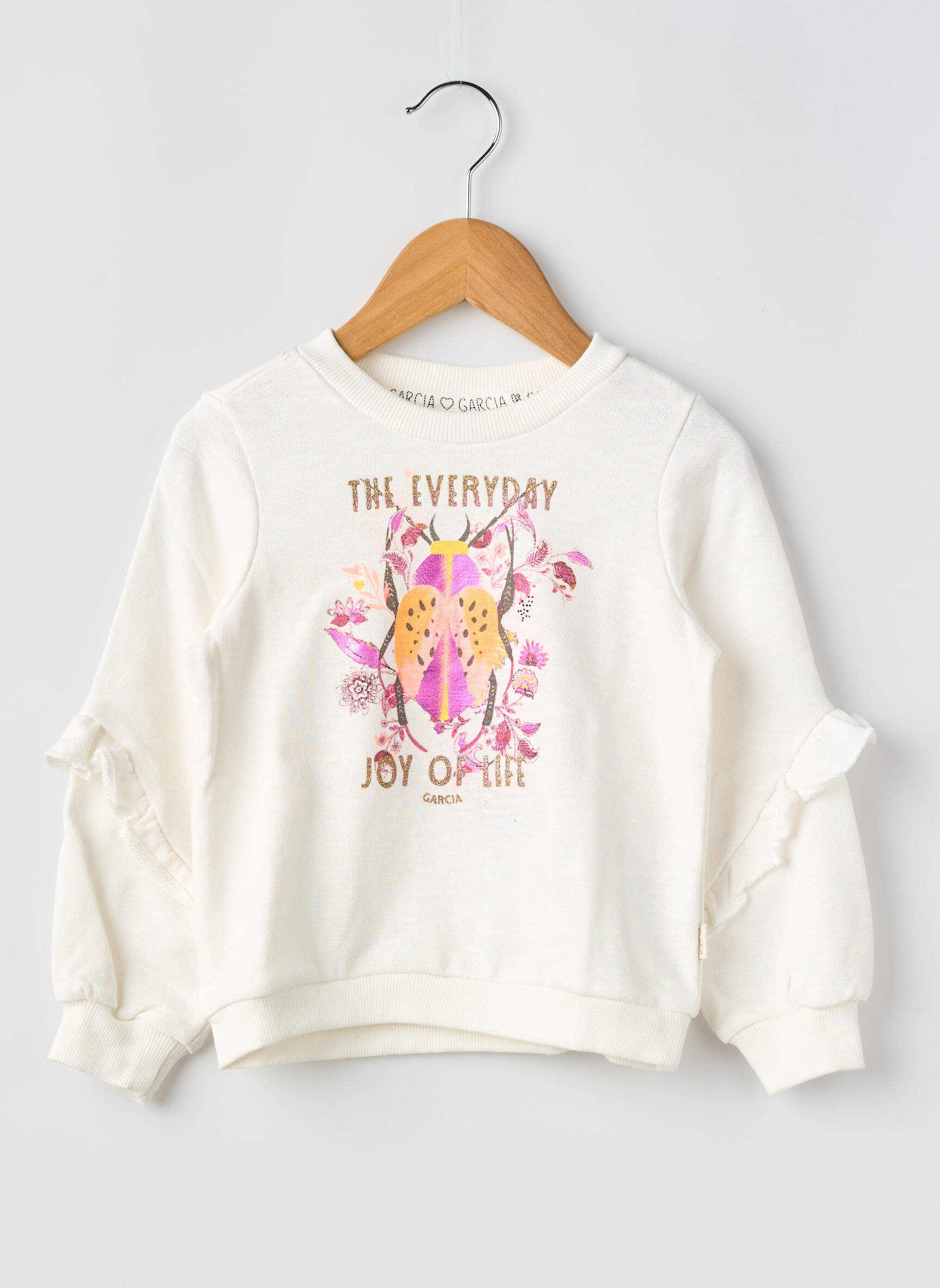 Sweat-shirt manches longues manches longues blanc GARCIA fille
