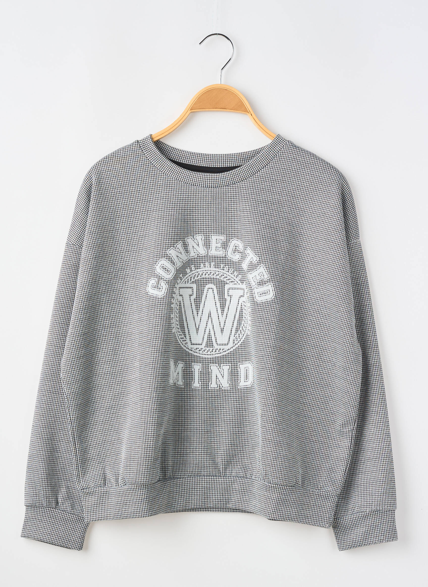 Sweat-shirt manches longues manches longues noir WAY (WAY ARE YOU) BY IKKS fille
