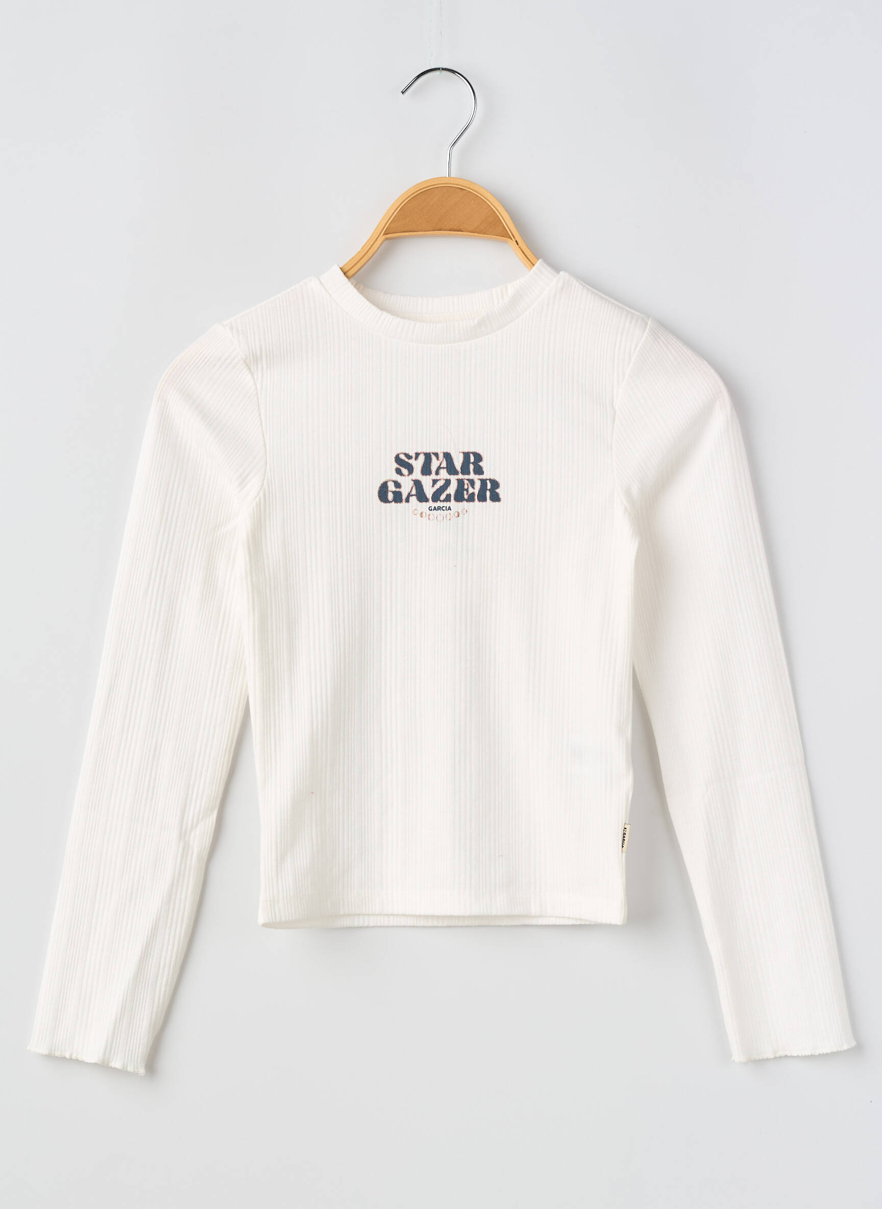 T-shirt coupe cintrée manches longues blanc GARCIA fille