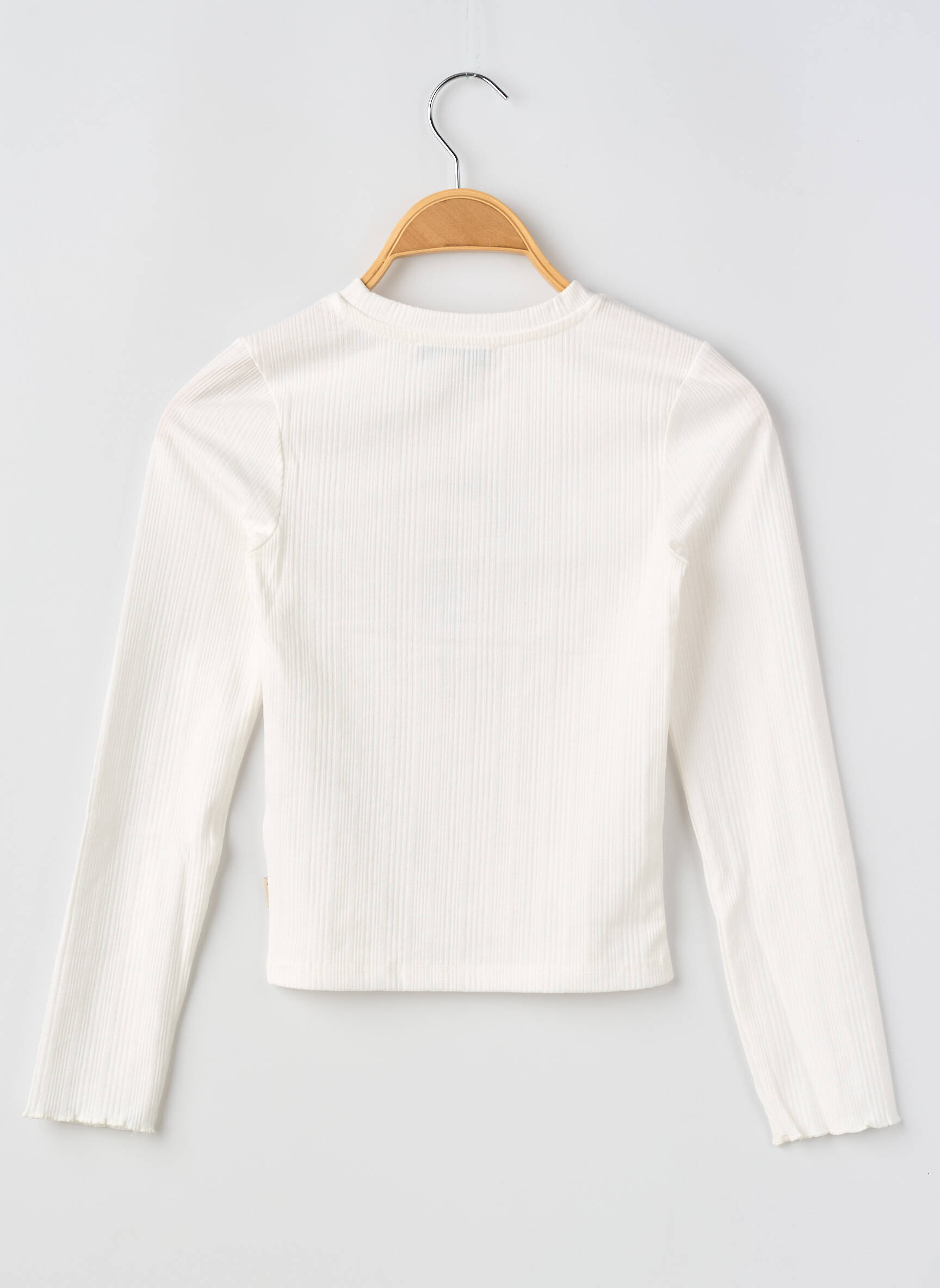 T-shirt coupe cintrée manches longues blanc GARCIA fille