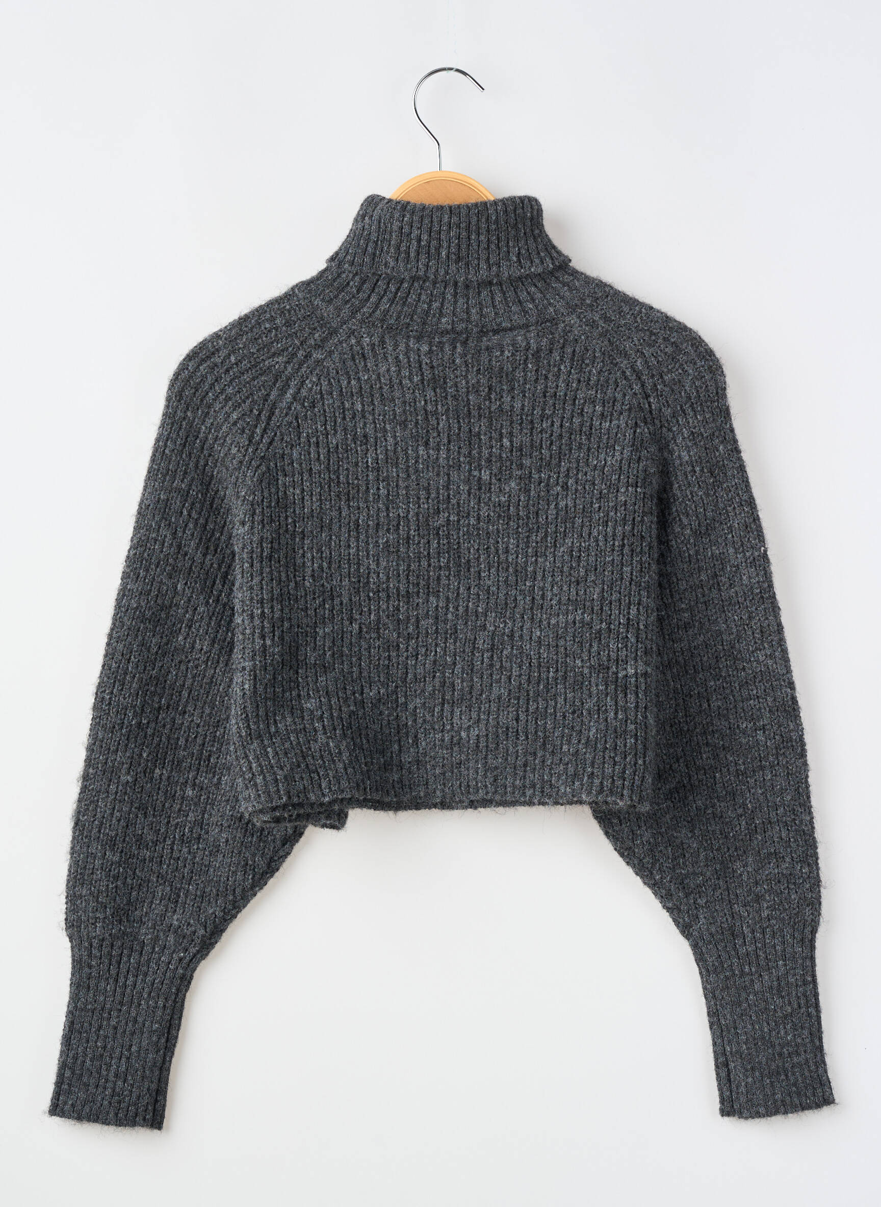 Pull col roulé coupe droite manches longues gris LE TEMPS DES CERISES fille