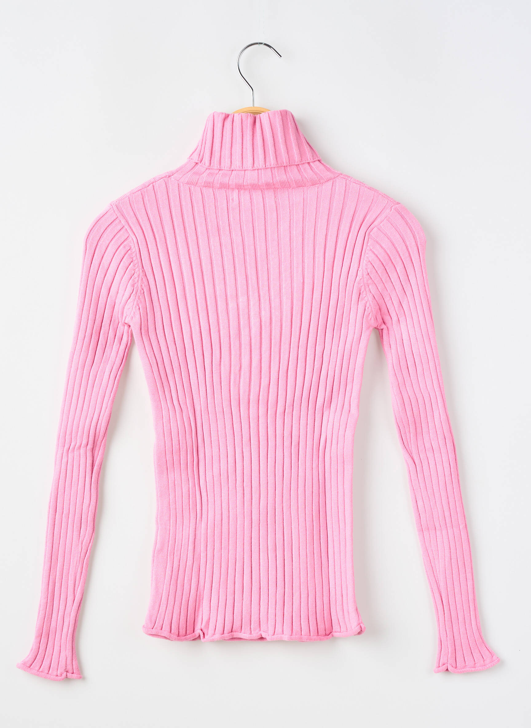Pull col roulé coupe cintrée manches longues rose MOLLY BRACKEN fille
