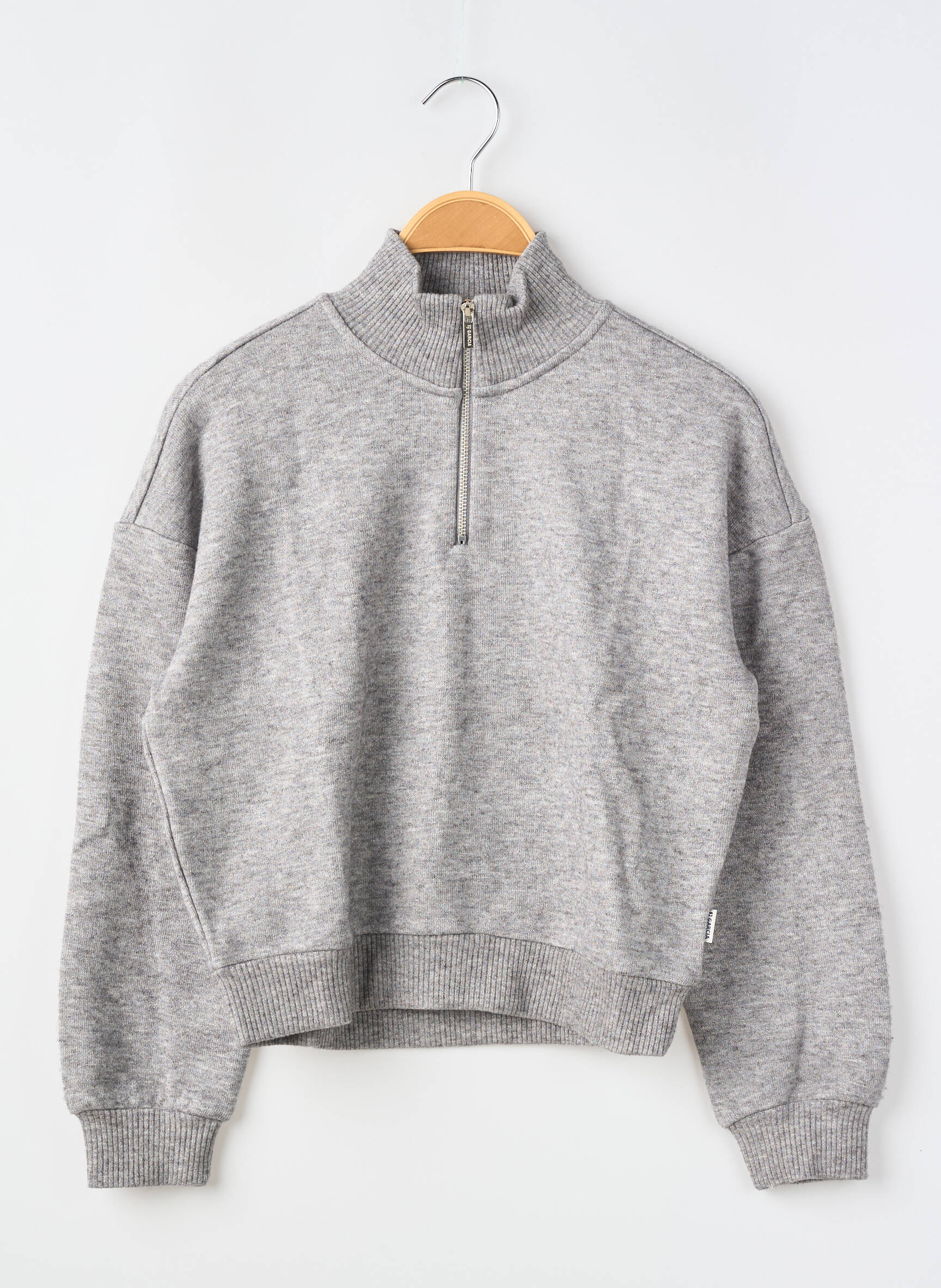 Sweat-shirt manches longues manches longues gris GARCIA fille