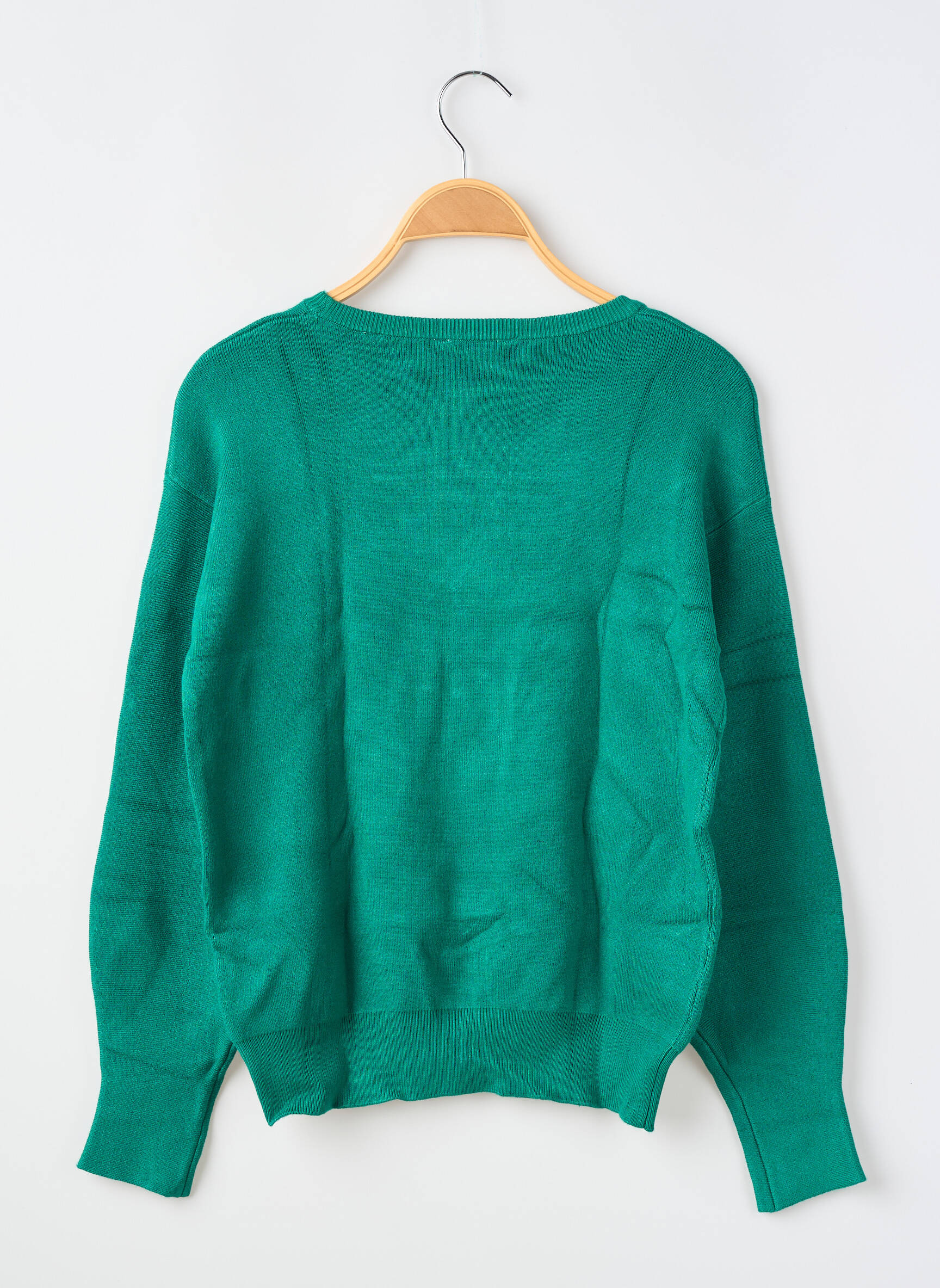 Sweat-shirt broderie manches longues vert GUESS fille