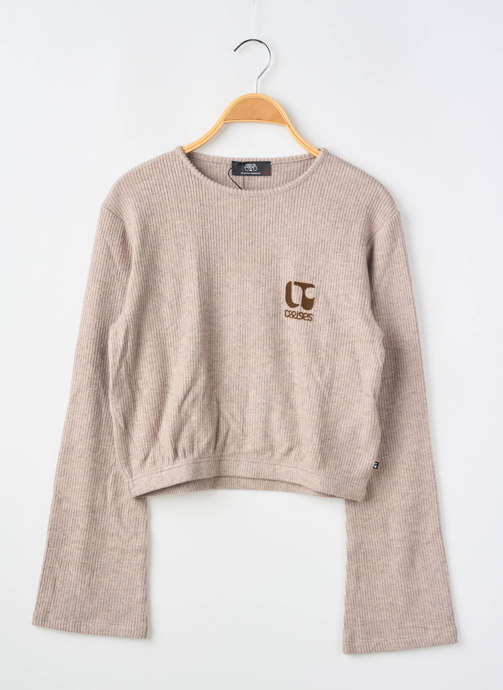 Top manches longues manches longues beige LE TEMPS DES CERISES fille