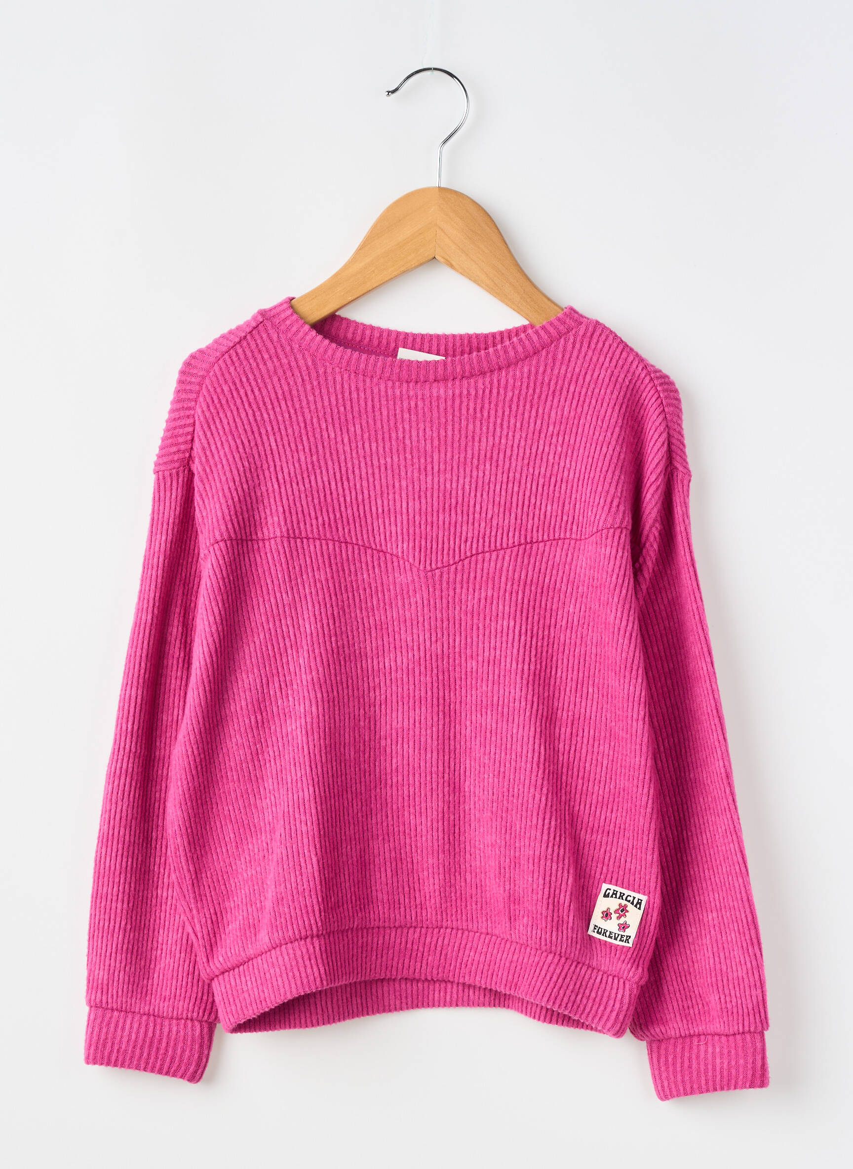 Pull resserrée sur le bas manches longues violet GARCIA fille