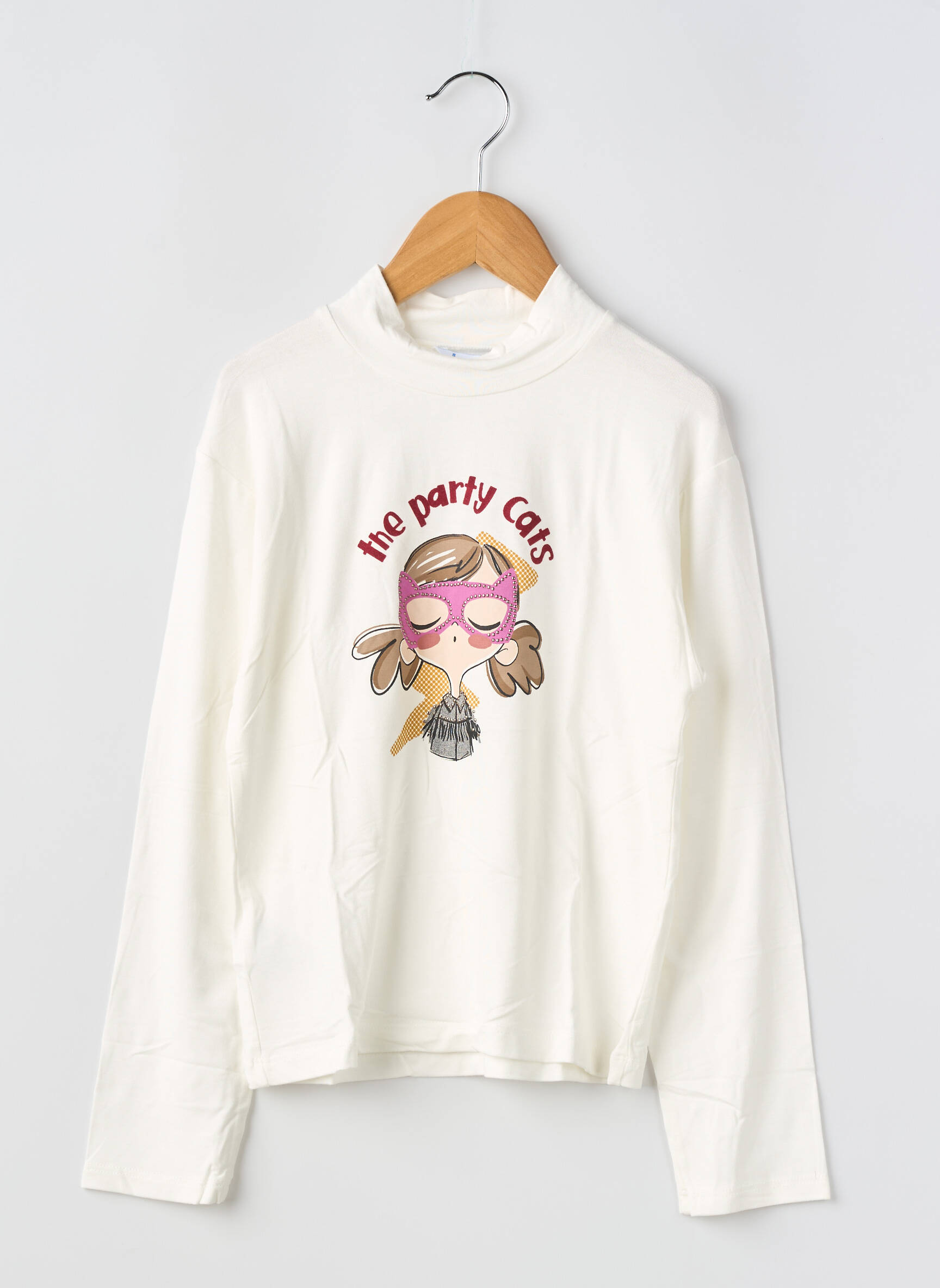 T-shirt stretch manches longues blanc MAYORAL fille