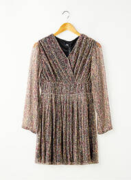 Robe mi-longue doublure manches longues or LE TEMPS DES CERISES fille