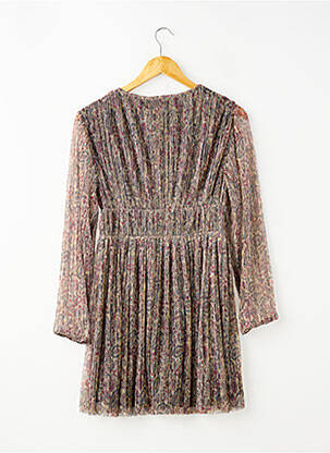 Robe mi-longue doublure manches longues or LE TEMPS DES CERISES fille