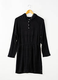 Robe mi-longue fermeture pressionnée manches longues noir LE TEMPS DES CERISES fille