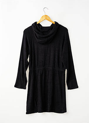 Robe mi-longue fermeture pressionnée manches longues noir LE TEMPS DES CERISES fille