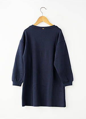 Robe mi-longue col rond manches longues bleu IKKS fille