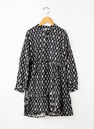 Robe mi-longue col rond manches longues noir MOLLY BRACKEN fille