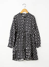 Robe mi-longue col rond manches longues noir MOLLY BRACKEN fille