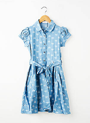 Robe mi-longue manches courtes manches courtes bleu MINI MOLLY BY MOLLY BRAKEN fille