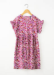 Robe mi-longue doublure manches courtes violet LE TEMPS DES CERISES fille