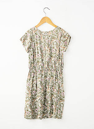 Robe mi-longue manches courtes manches courtes vert IKKS fille