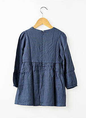 Robe mi-longue doublure manches longues bleu MAYORAL fille