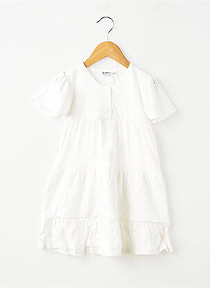 Robe mi-longue manches courtes manches courtes blanc GARCIA fille