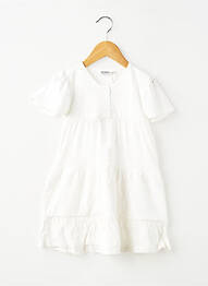 Robe mi-longue doublure manches courtes blanc GARCIA fille