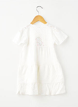 Robe mi-longue manches courtes manches courtes blanc GARCIA fille